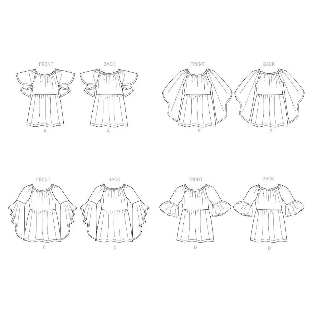 Simplicity Sewing Pattern 9200 10885 Blouse Top Tunic‎ Girls Size 7-14